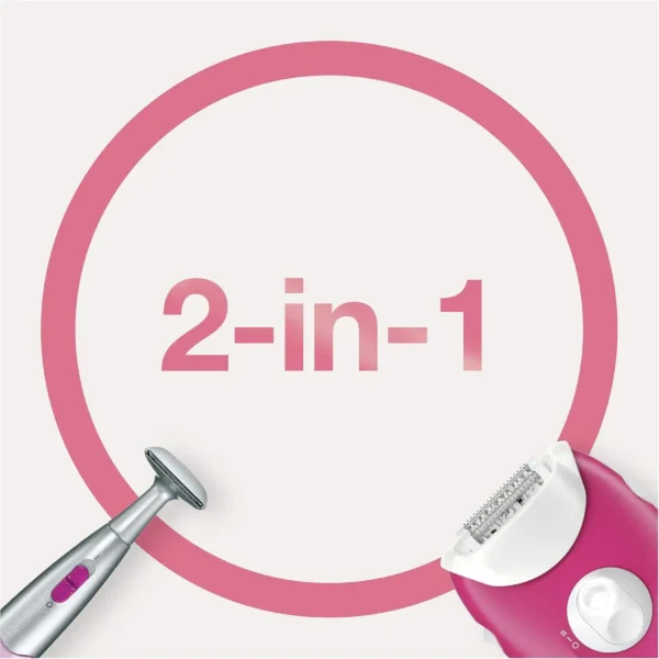 Braun Silk épil 3 Epilator Raspberry Pink - 2 Extras - Image 2